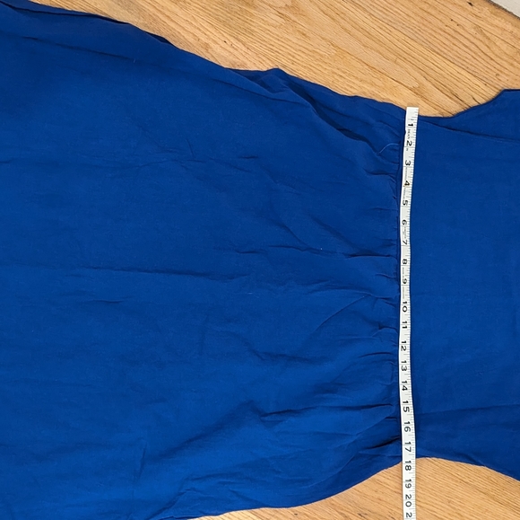 Sucrefas Navy Empire- Waist Short- Sleeve Line Dress, Size M - Picture 12 of 13